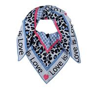 Zwillingsherz Dreieckstuch Love is Love Stola Schal aus Wolle für Damen Mädchen Jungen Kinder - Hochwertiges Baumwoll- Halstuch mit Leo und Herz Muster - Damenschal für Sommer Herbst Winter