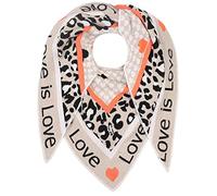 Zwillingsherz Dreieckstuch Love is Love Stola Schal aus Wolle für Damen Mädchen Jungen Kinder - Hochwertiges Baumwoll- Halstuch mit Leo und Herz Muster - Damenschal für Sommer Herbst Winter