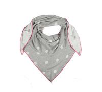 Zwillingsherz Dreieckstuch "Punkte" in Grau - (L)200 x (B)100 cm - 53% | Damen Schals Tuecher