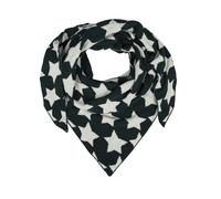 Zwillingsherz Dreieckstuch "Sterne" in Dunkelgrün - (L)200 x (B)100 cm - 61% | Damen Schals Tuecher