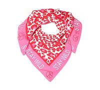 Zwillingsherz Dreieckstuch Stola Schal mit Wolle für Damen Mädchen - Hochwertiges Baumwoll-Halstuch im Leo Hahnentritt Muster - XXL-Damenschal - Perfekt für Frühjahr Sommer Herbst Winter