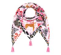 Zwillingsherz Dreieckstuch "Wild Heart" in Bunt - (L)200 x (B)90 cm - 36% | Damen Schals Tuecher