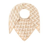 Zwillingsherz Dreieckstuch "Winter Waves" in Beige - (L)185 x (B)90 cm - 55% | Damen Schals Tuecher