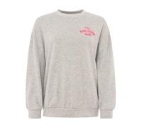 Zwillingsherz Feel Good Club Damen Sweatshirt mit Stickerei - Bequemer Baumwollpullover für Frauen - Moderner Sweater für Freizeit Alltag Loungewear - Langarm Damenoberteil Frühling Herbst Winter