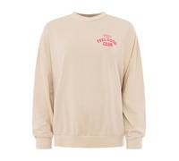 Zwillingsherz Feel Good Club Damen Sweatshirt mit Stickerei - Bequemer Baumwollpullover für Frauen - Moderner Sweater für Freizeit Alltag Loungewear - Langarm Damenoberteil Frühling Herbst Winter