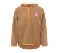 Hoodie ZWILLINGSHERZ "Zwillingsherz", Damen, Gr. M, taupe, Obermaterial: 100% Polyester, Sweatshirts Hoodie, kuschelig, praktischer Zipper, Kontrastdetails, Kapuze, Rubberpatch (11404861-M) taupe