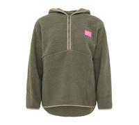 Zwillingsherz Fleecepullover in Khaki - Größe XL | Damenpullover