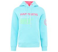 Zwillingsherz Hoodie BW Happiness Türkis - fünf Größen S