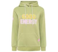 Zwillingsherz Hoodie Damen Sweatshirt mit Kapuze und Aufdruck Good Energy (DE/NL/SE/PL, Alphanumerisch, XXL, Regular, Regular, Grün)