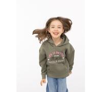 Zwillingsherz Hoodie "Dog Life" in Khaki - Größe 122/128 | Kinder Sweatshirts Jacken