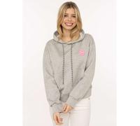 Zwillingsherz Hoodie "Good Vibes Only Patch" in Grau - Größe L/XL | Damen Sweatshirts Jacken
