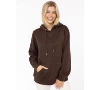 Zwillingsherz Hoodie "Happiness Vibes" in Braun - Größe S/M | Damen Sweatshirts Jacken