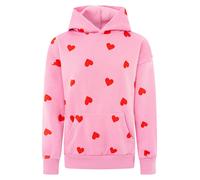 Zwillingsherz Hoodie "Herzchen" in Rosa - Größe L | Damen Sweatshirts Jacken