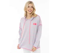 Zwillingsherz Hoodie in Rosa - Größe L/XL | Damen Sweatshirts Jacken
