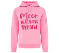 Zwillingsherz Hoodie 'Meer Küste Strand' pink S