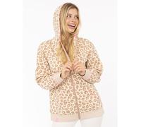 Zwillingsherz Hoodie "Soft Leo" in Beige - Größe S/M | Damen Sweatshirts Jacken