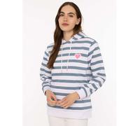 Zwillingsherz Hoodie "Streifen Herz" in Blau - Größe L/XL | Damen Sweatshirts Jacken