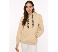 Zwillingsherz Hoodie "Strong Soul" in Beige - Größe L/XL | Damen Sweatshirts Jacken