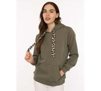 Zwillingsherz Hoodie "Strong Soul" in Khaki - Größe L/XL | Damen Sweatshirts Jacken