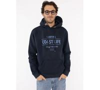 Zwillingsherz Hoodie "Surfing Coast Life" in Dunkelblau - Größe L | Herren Sweatshirts Jacken