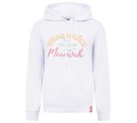 Zwillingsherz Hoodie Sweatshirt Damen Kapuzenpullover, Strandglück Design weiß Langarm, Baumwolle-Polyester (DE/NL/SE/PL, Alphanumerisch, XXL, Regular, Regular, Weiß)