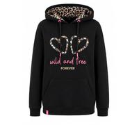 Zwillingsherz Hoodie Sweatshirt Pullover Damen mit Kapuze Moin - Kängurutasche Maritim