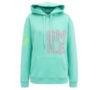 Hoodie ZWILLINGSHERZ "Alissa 2.0", Damen, Gr. XXL, grün (mint), Sweatware, Obermaterial: 50% Baumwolle, 50% Polyester, bedruckt, unifarben, hüftbedeckend, ohne Ausschnitt, Rippbündchen, Sweatshirts Ho