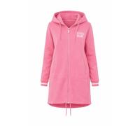 Kurzmantel ZWILLINGSHERZ "Sunday Club", Damen, Gr. XL, old rose, Sweatware, Obermaterial: 50% Baumwolle, 50% Polyester, ca. Mitte Oberschenkel, Mäntel Kurzmantel, mit Stickerei, Taschen und Reißversch