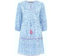Zwillingsherz Kleid Aquarell Print Baumwolle blau (XL)