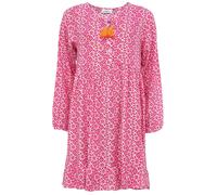 Zwillingsherz Damen Kleid 'Melody' fuchsia / weiß, Größe L/XL fuchsia / weiß 40-42