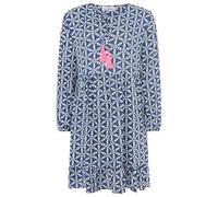 Zwillingsherz Kleid Sommerkleid Damen leicht und luftig Strandkleid Damen Sommer, Tunikakleid Damen, Hemdblusenkleid, Blusenkleid Tunika Kleid Ibiza Style Größe S/M