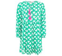 Zwillingsherz Kleid Sommerkleid Damen leicht und luftig Strandkleid Damen Sommer, Tunikakleid Damen, Hemdblusenkleid, Blusenkleid Tunika Kleid Ibiza Style Größe S/M