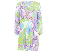 Zwillingsherz Kleid Sommerkleid Damen leicht und luftig Strandkleid Damen Sommer, Tunikakleid Damen, Hemdblusenkleid, Blusenkleid Tunika Kleid Ibiza Style Größe L/XL