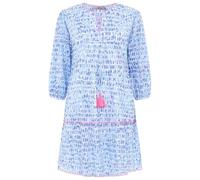 Zwillingsherz Kleid Sommerkleid Damen leicht und luftig Strandkleid Damen Sommer, Tunikakleid Damen, Hemdblusenkleid, Blusenkleid Tunika Kleid Ibiza Style Größe M