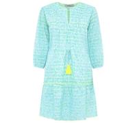 Zwillingsherz Kleid Sommerkleid Damen leicht und luftig Strandkleid Damen Sommer, Tunikakleid Damen, Hemdblusenkleid, Blusenkleid Tunika Kleid Ibiza Style Größe L