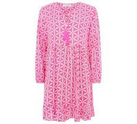 Zwillingsherz Kleid Sommerkleid Damen leicht und luftig Strandkleid Damen Sommer, Tunikakleid Damen, Hemdblusenkleid, Blusenkleid Tunika Kleid Ibiza Style Größe S/M