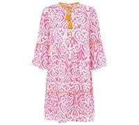 Zwillingsherz Kleid Sommerkleid Damen Strandkleid Ornamete Blusenkleid Tunika Baumwollkleid L/XL