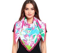ZWILLINGSHERZ Lovely Flower Dreiecks-Tuch mit buntem Blütenmuster Mode-Tuch 30012-21 Pink/Bunt