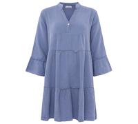Zwillingsherz Musselin Kleid aus 100% Baumwolle mit V-Ausschnitt - Hochwertige Tunika für Damen Frauen Mädchen - Sommerbluse Freizeitkleid Strandkleid - Locker luftig perfekt für Frühling Sommer
