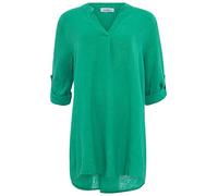 Zwillingsherz Musselin Longbluse aus 100% Baumwolle mit V-Ausschnitt - Hochwertige Tunika für Damen Frauen Mädchen - Sommerbluse Freizeitkleid Strandkleid - Locker luftig perfekt für Frühling Sommer