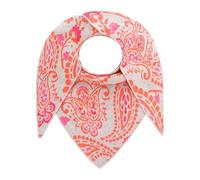 Dreieckstuch ZWILLINGSHERZ "Cozy Paisley", Damen, grau orange pink, Strick, Materialmix, gemustert, mehrfarbig, Modetücher, modisches Muster, Strick, wärmend (57356634-0) grau orange pink
