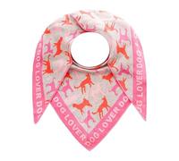 Zwillingsherz Schal Dreieckstuch Damen Halstuch viele verschiedene Muster Dog Lover, Leo in Herz u.a. Freizeit 50% Baumwolle, 50% Polyacryl