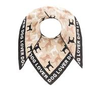 Zwillingsherz Schal Dreieckstuch Damen Halstuch viele verschiedene Muster Dog Lover, Leo in Herz u.a. Freizeit 50% Baumwolle, 50% Polyacryl