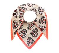 Zwillingsherz Schal Dreieckstuch Damen Halstuch viele verschiedene Muster Dog Lover, Leo in Herz u.a. Freizeit 50% Baumwolle, 50% Polyacryl