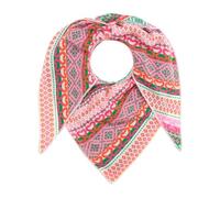 Dreieckstuch ZWILLINGSHERZ ""Maralda"", Damen, grün pink orange, Strick, Materialmix, Modetücher, farbenfrohes Muster, wärmend, Strick (19037504-0) grün pink orange