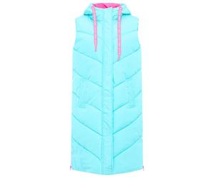 Zwillingsherz Steppweste "Smile" lang türkis - in vier Größen M