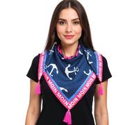 Zwillingsherz Viereckstuch "Strandglück" in Dunkelblau - (L)130 x (B)130 cm - 31% | Damen Schals Tuecher