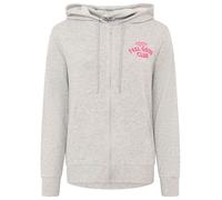 Zwillingsherz Sweatjacke "Feel Good Club" in Grau - Größe S/M | Damen Sweatshirts Jacken