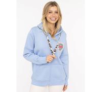 Zwillingsherz Sweatjacke "Leo Doppelherz" in Hellblau - Größe L/XL | Damen Sweatshirts Jacken