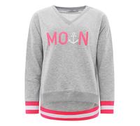 Zwillingsherz Sweatshirt "Moin" in Grau - Größe S | Damen Sweatshirts Jacken